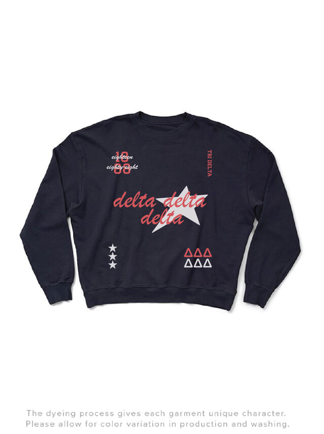 Midnight Sky Star Sorority Crew - 2XL