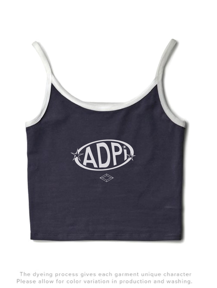 Alpha Delta Pi Midnight Sky/White Oval Contrast Tank