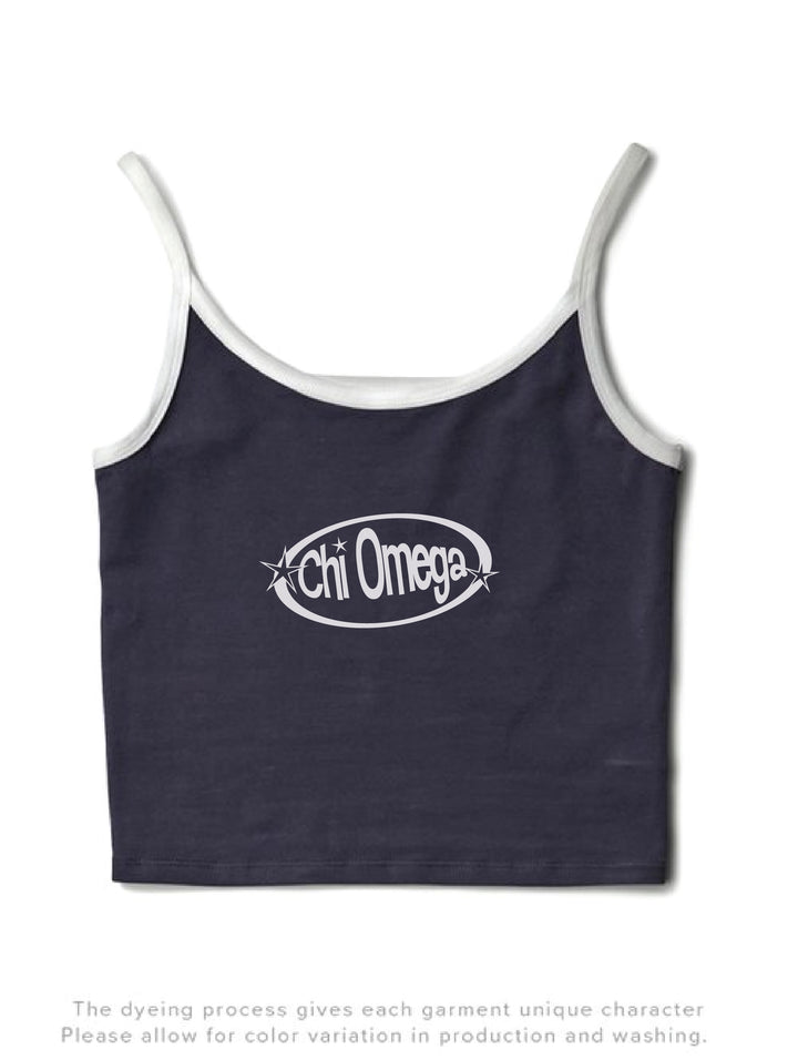 Midnight Sky/White Oval Sorority Contrast Tank - 2XL