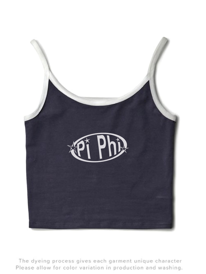 Midnight Sky/White Oval Sorority Contrast Tank - 2XL