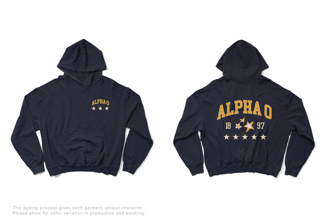 Midnight Sky Varsity Stars Light Weight Sorority Hoodie