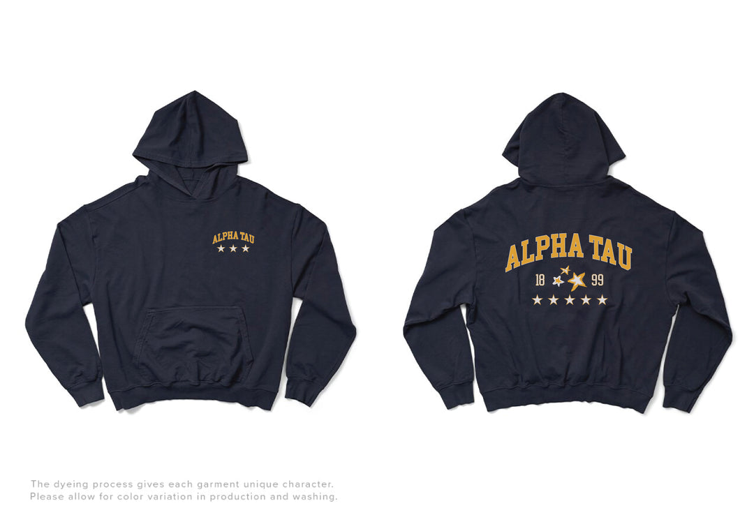 Midnight Sky Varsity Stars Light Weight Sorority Hoodie