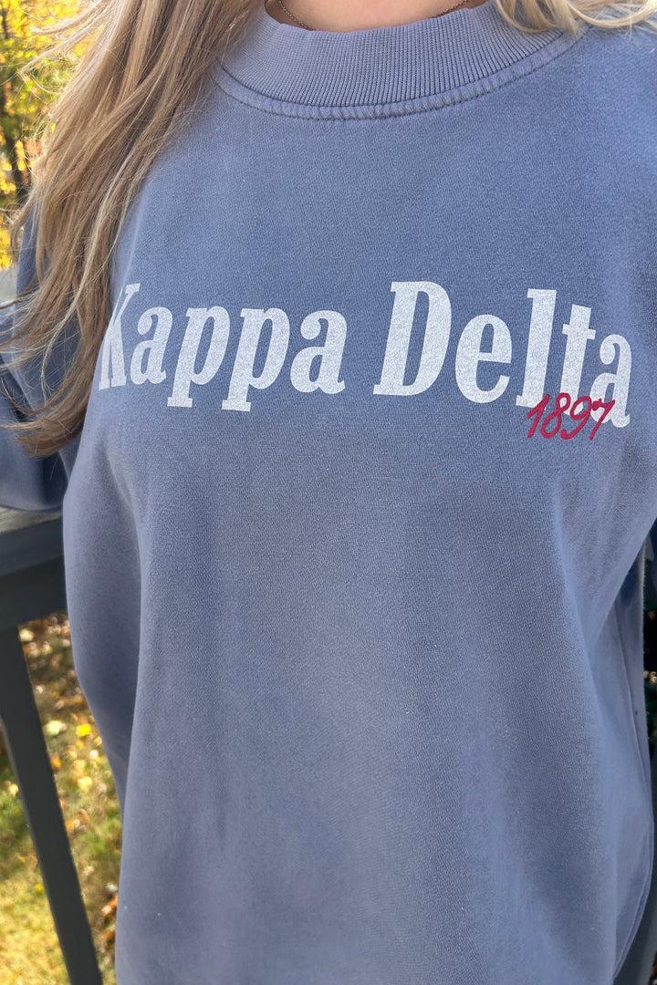 Simple Est Year Mock Neck Sorority Crewneck