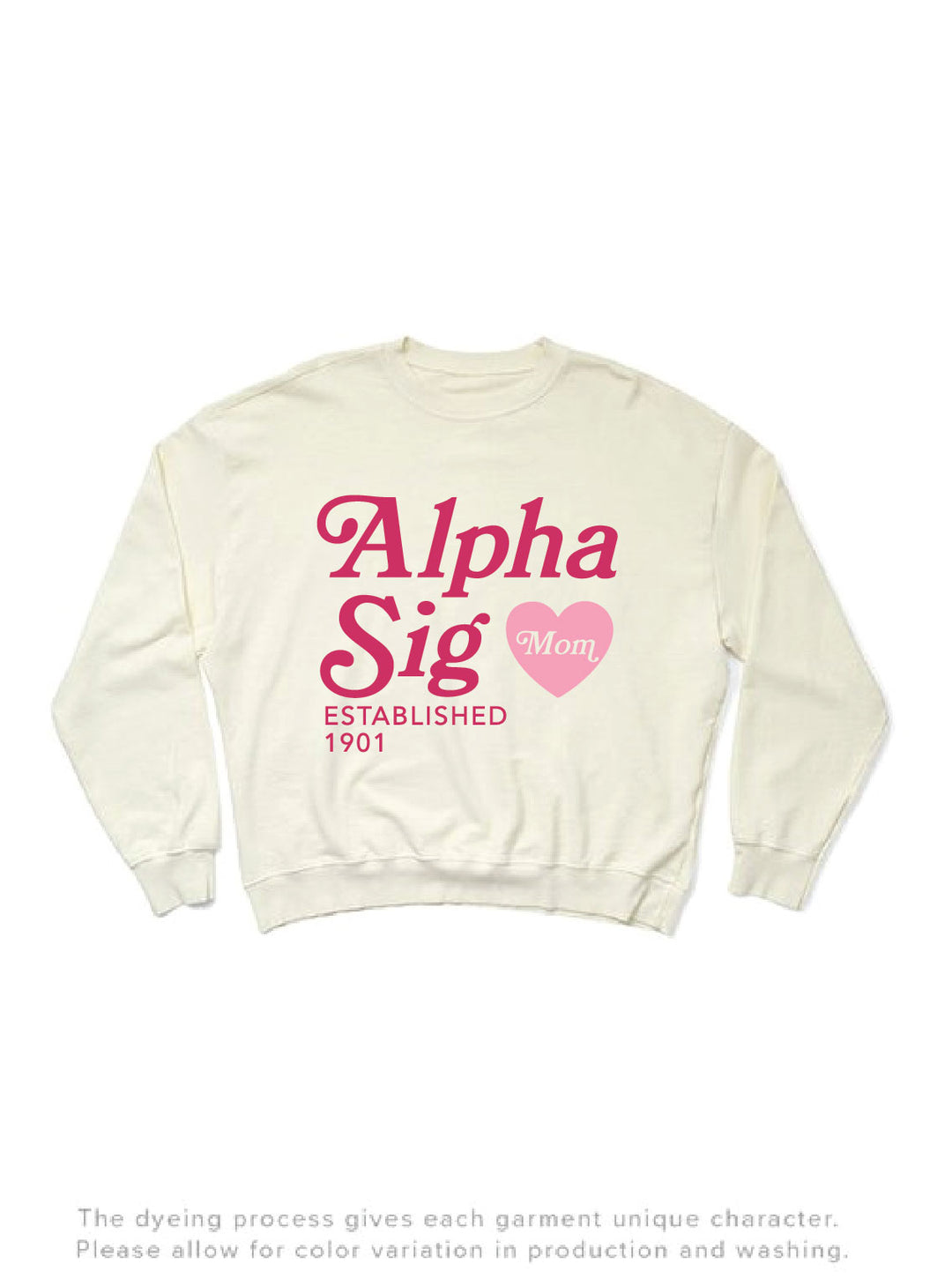 Vanilla Ice Heart Sorority Mom Light Weight Crewneck