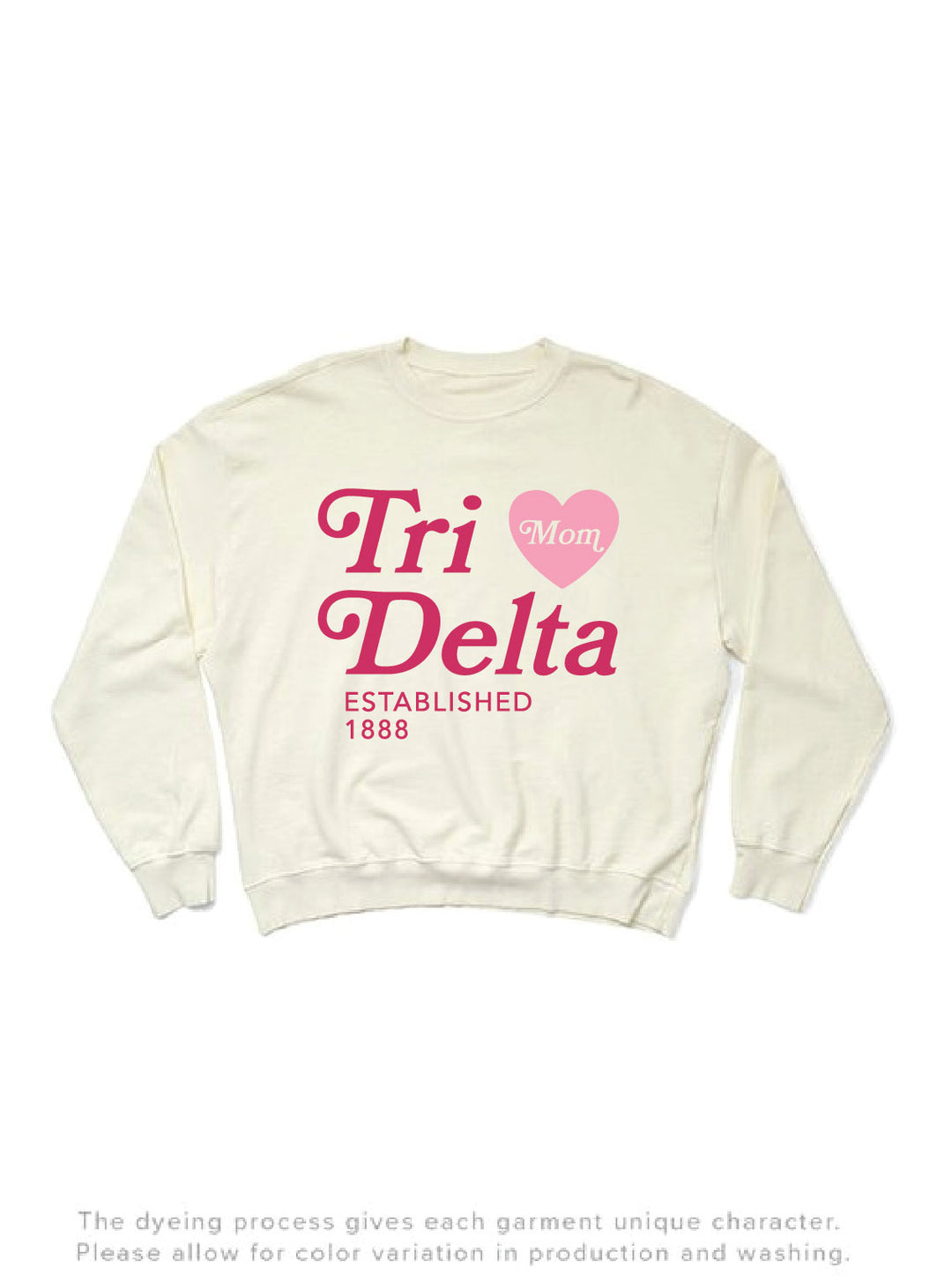 Vanilla Ice Heart Sorority Mom Light Weight Crewneck