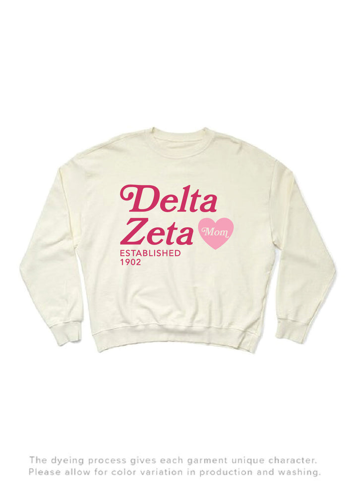 Vanilla Ice Heart Sorority Mom Light Weight Crewneck