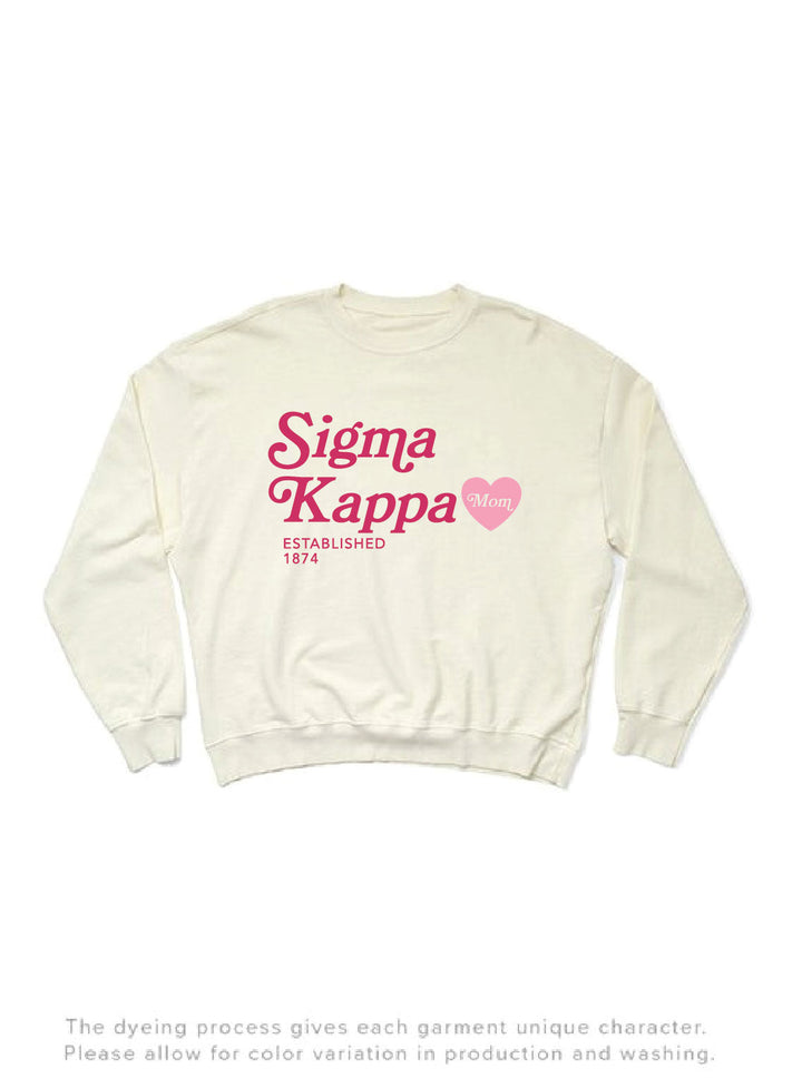 Vanilla Ice Heart Sorority Mom Light Weight Crewneck - 2XL