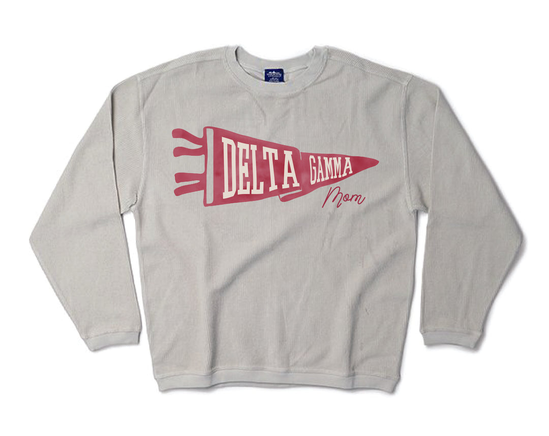 Mom Pennant Sorority Corded Crewneck - 2XL - 3XL