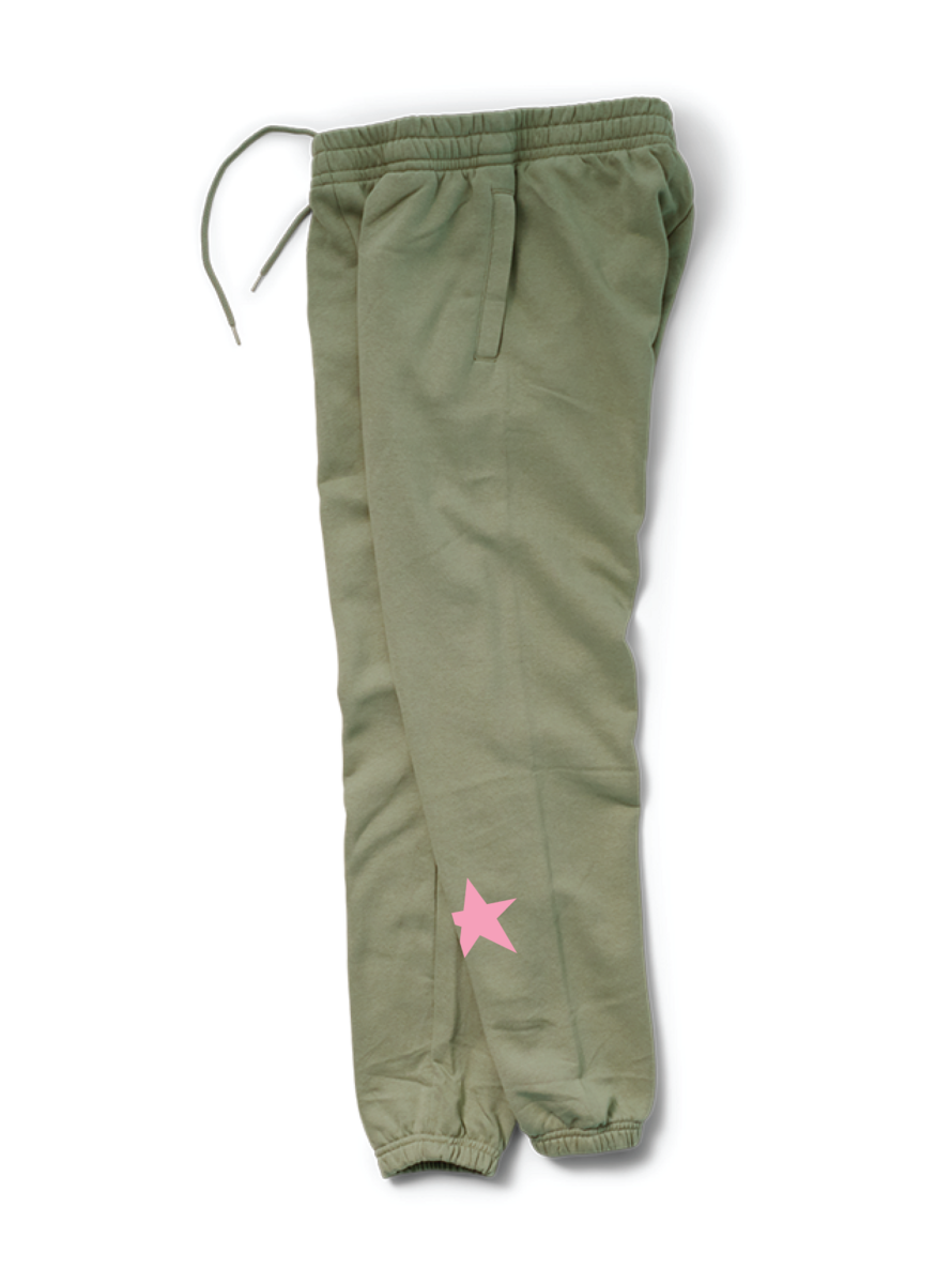 Light Pink Star Matching Set Joggers