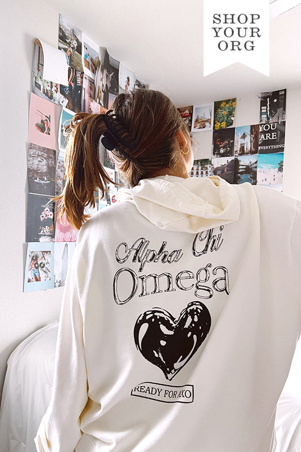 Vanilla Ice Metallic Heart Light Weight Sorority Hoodie