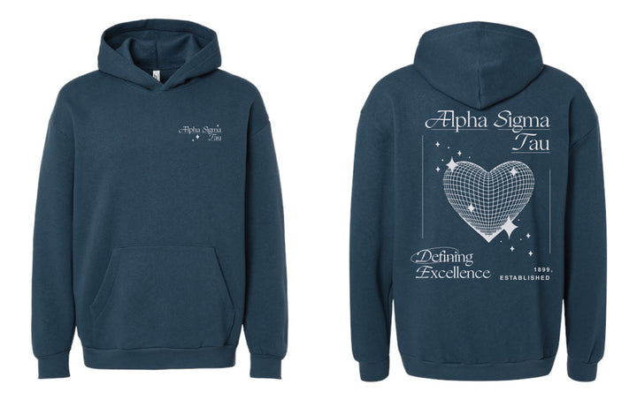 Disco Heart Sea Blue Sorority Hoodie