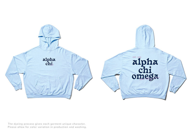 Arctic Blue Mix Type Matching Set Light Weight Sorority Hoodie