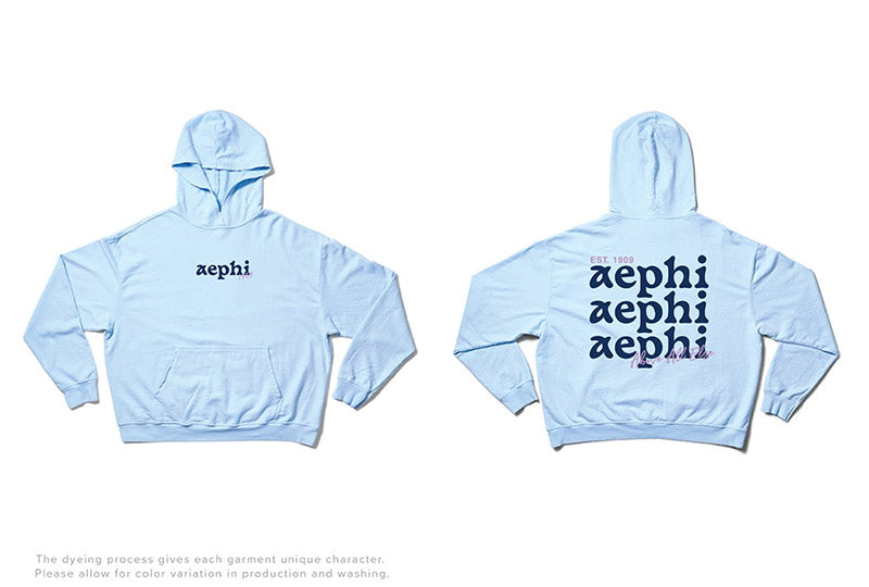 Arctic Blue Mix Type Matching Set Light Weight Sorority Hoodie