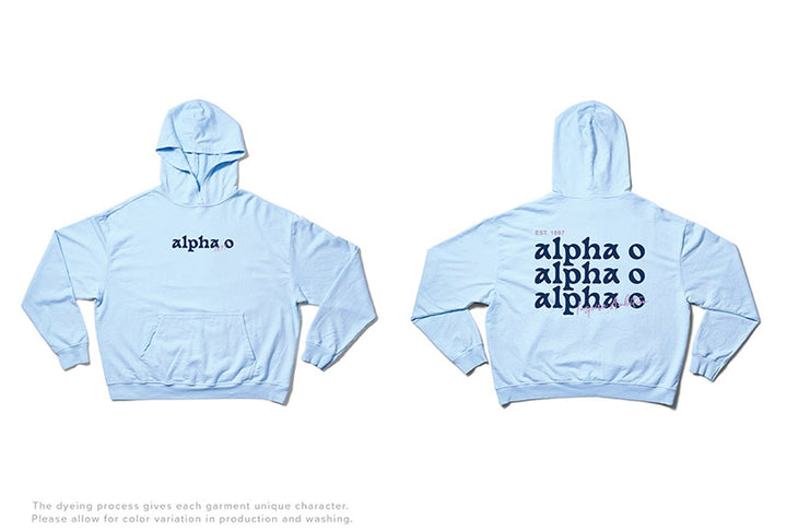 Arctic Blue Mix Type Matching Set Light Weight Sorority Hoodie