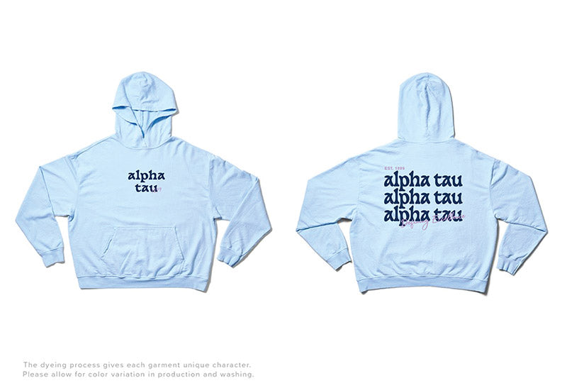 Arctic Blue Mix Type Matching Set Light Weight Sorority Hoodie