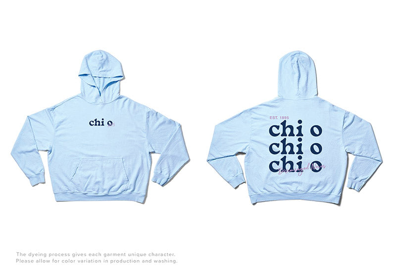 Arctic Blue Mix Type Matching Set Light Weight Sorority Hoodie