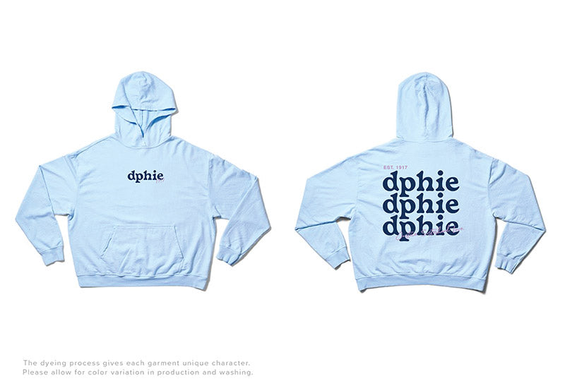 Arctic Blue Mix Type Matching Set Light Weight Sorority Hoodie