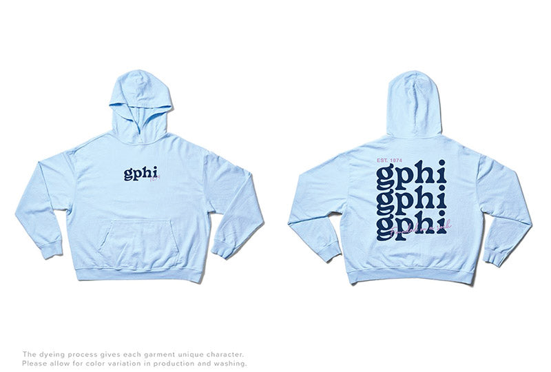 Arctic Blue Mix Type Matching Set Light Weight Sorority Hoodie