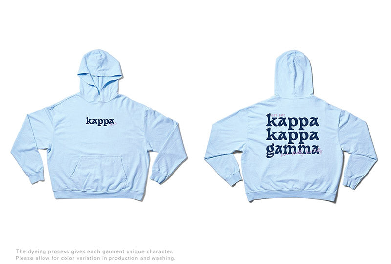 Arctic Blue Mix Type Matching Set Light Weight Sorority Hoodie