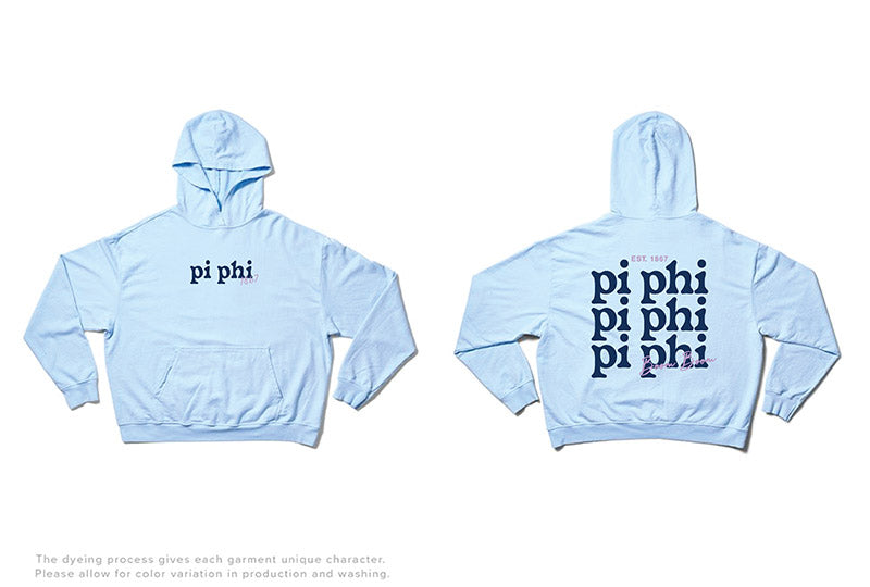 Arctic Blue Mix Type Matching Set Light Weight Sorority Hoodie