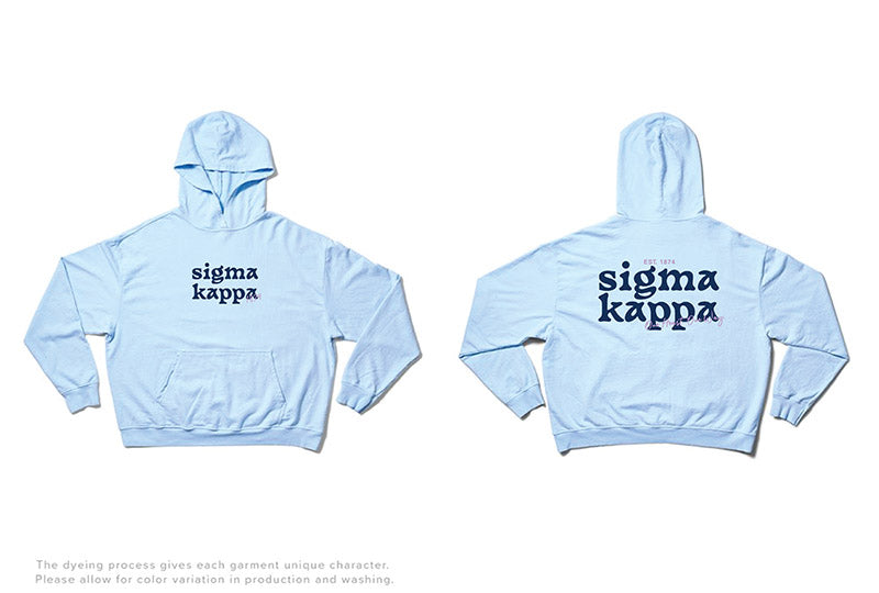 Arctic Blue Mix Type Matching Set Light Weight Sorority Hoodie