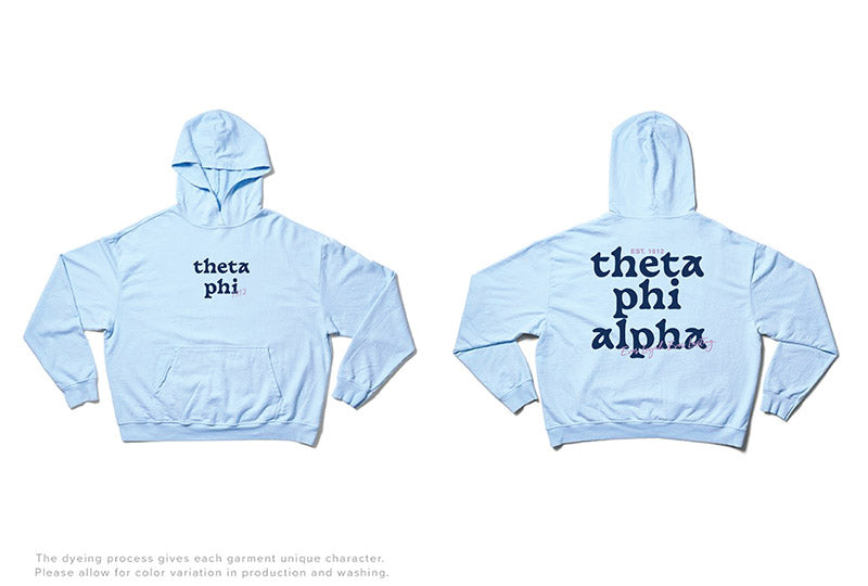 Arctic Blue Mix Type Matching Set Light Weight Sorority Hoodie