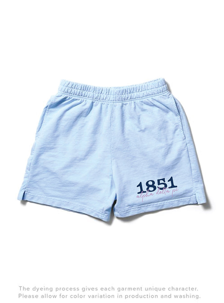 Alpha Delta Pi Arctic Blue Mix Type Matching Set Shorts