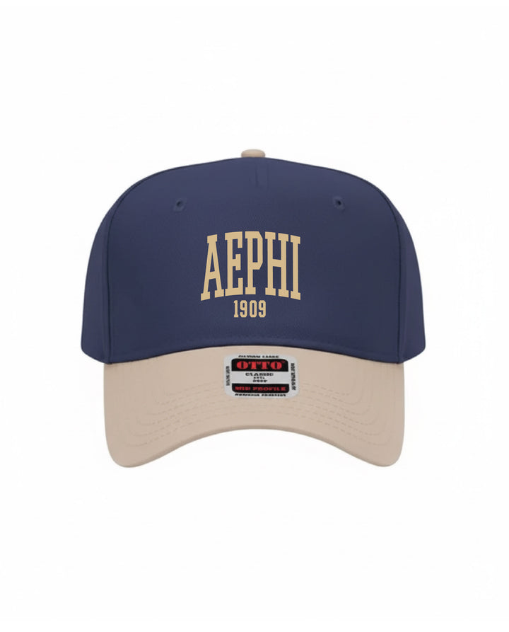 Est Year Embroidered Khaki/Navy Sorority Hat