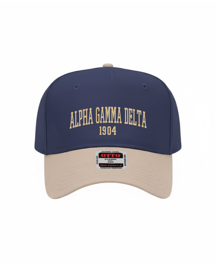 Est Year Embroidered Khaki/Navy Sorority Hat