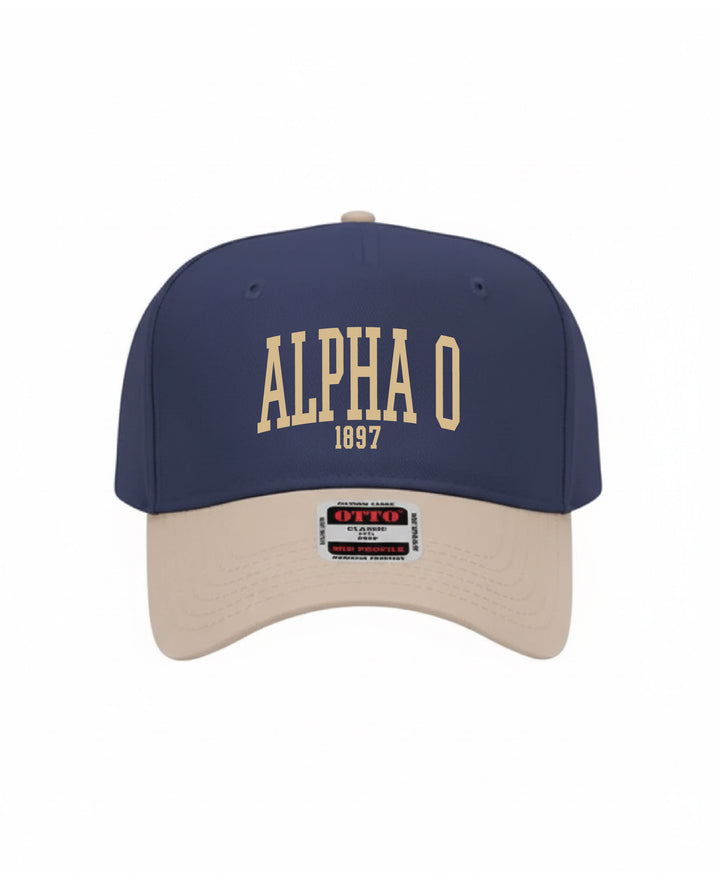 Est Year Embroidered Khaki/Navy Sorority Hat