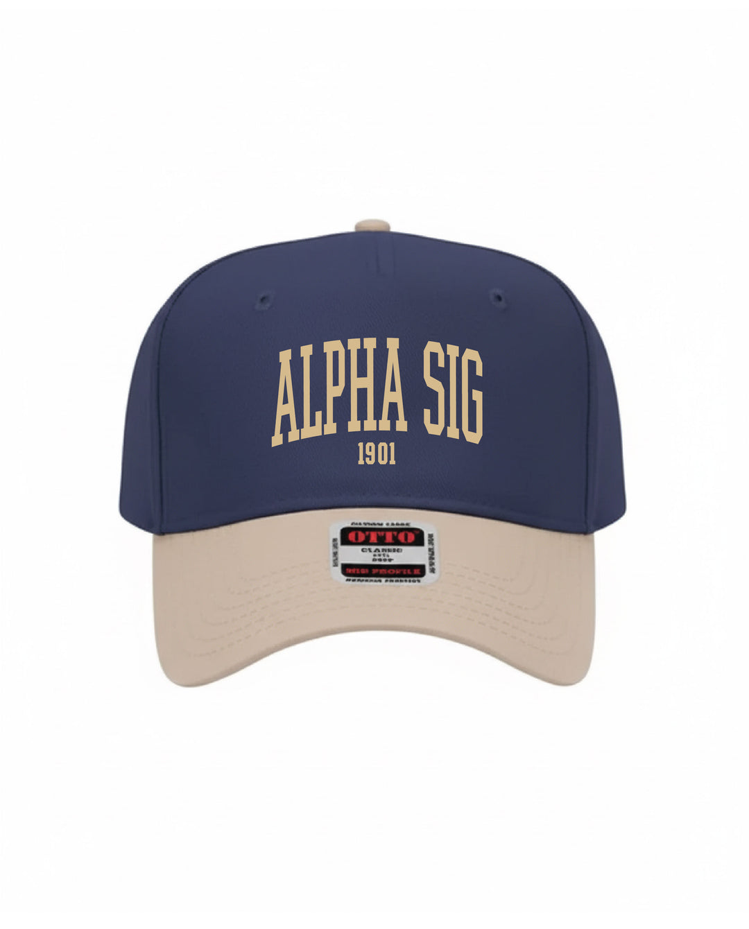 Est Year Embroidered Khaki/Navy Sorority Hat