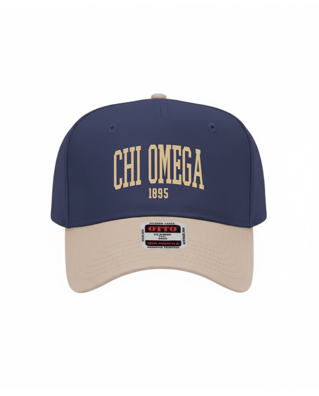 Est Year Embroidered Khaki/Navy Sorority Hat