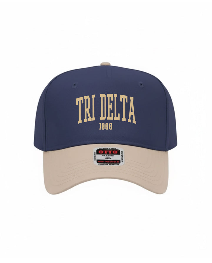 Est Year Embroidered Khaki/Navy Sorority Hat