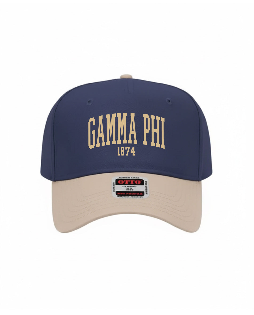 Est Year Embroidered Khaki/Navy Sorority Hat