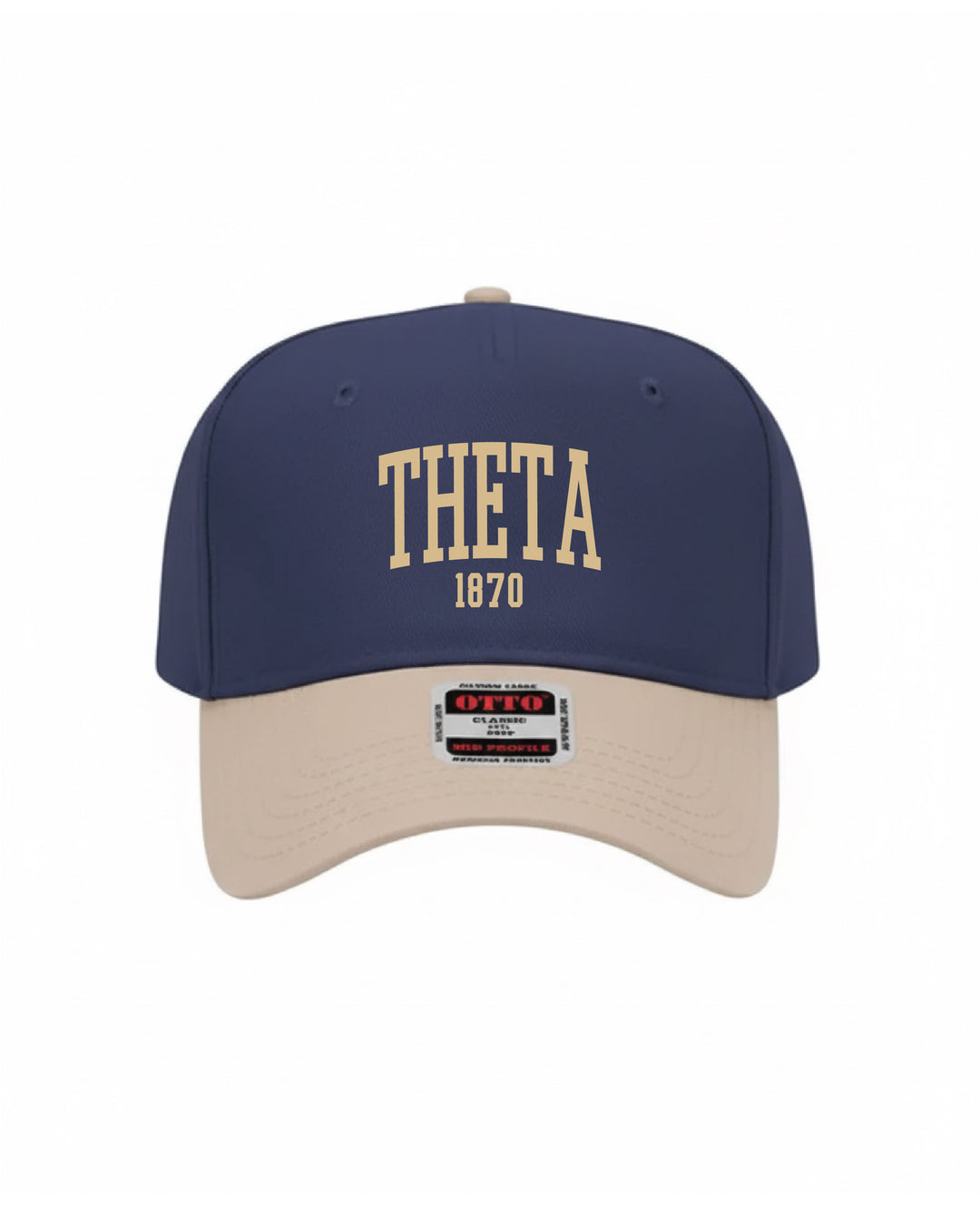 Est Year Embroidered Khaki/Navy Sorority Hat