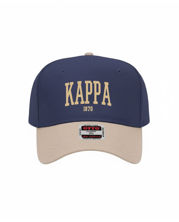 Est Year Embroidered Khaki/Navy Sorority Hat