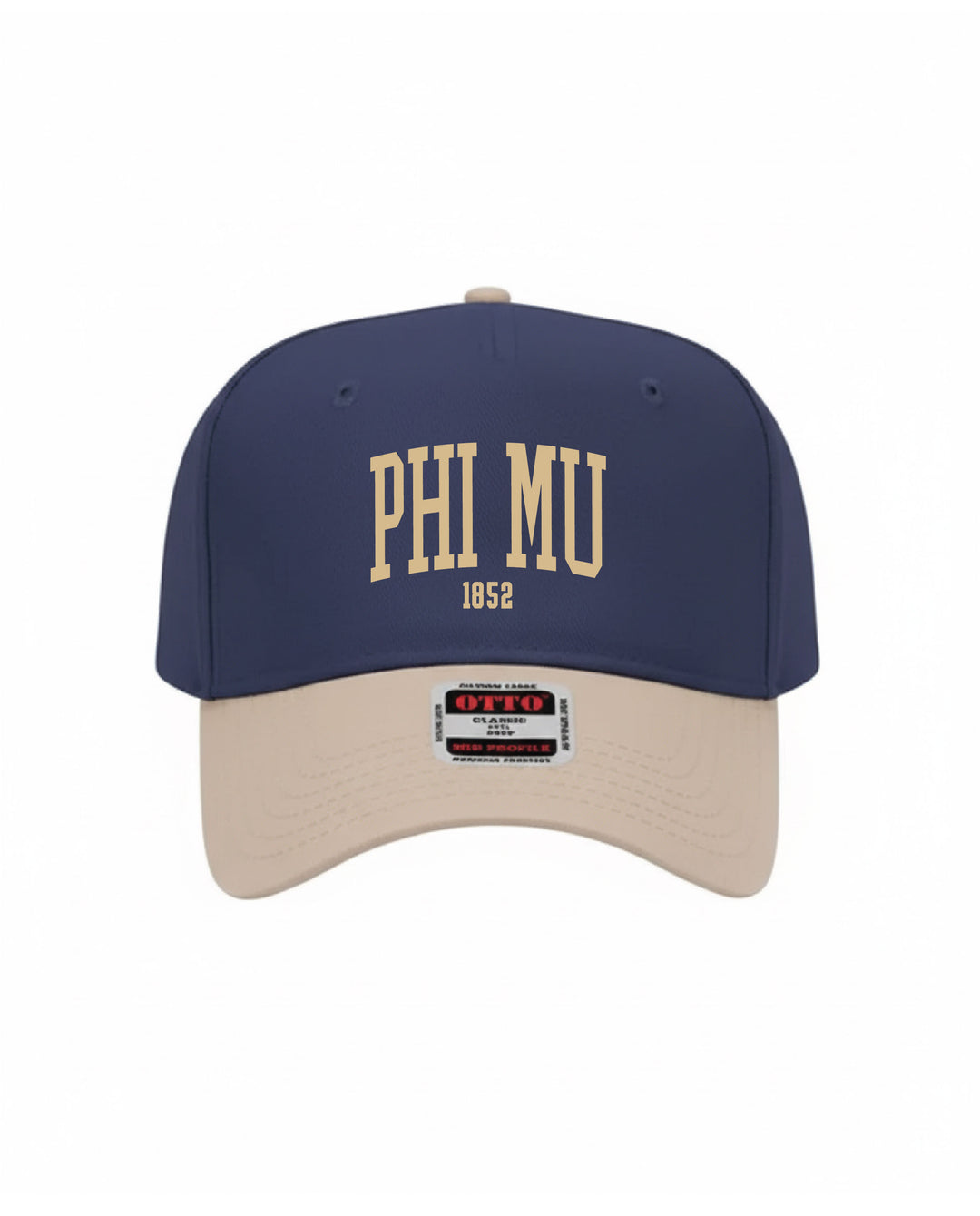 Est Year Embroidered Khaki/Navy Sorority Hat