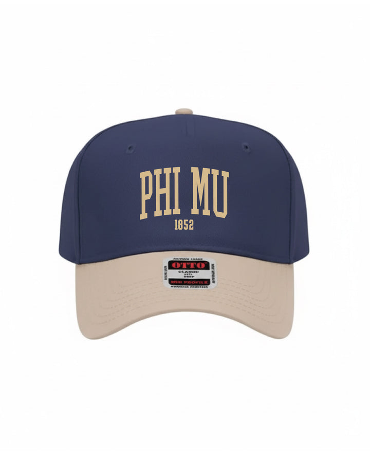 Est Year Embroidered Khaki/Navy Sorority Hat