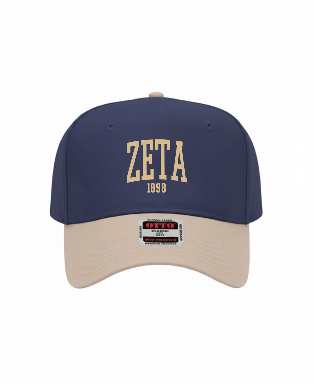 Est Year Embroidered Khaki/Navy Sorority Hat