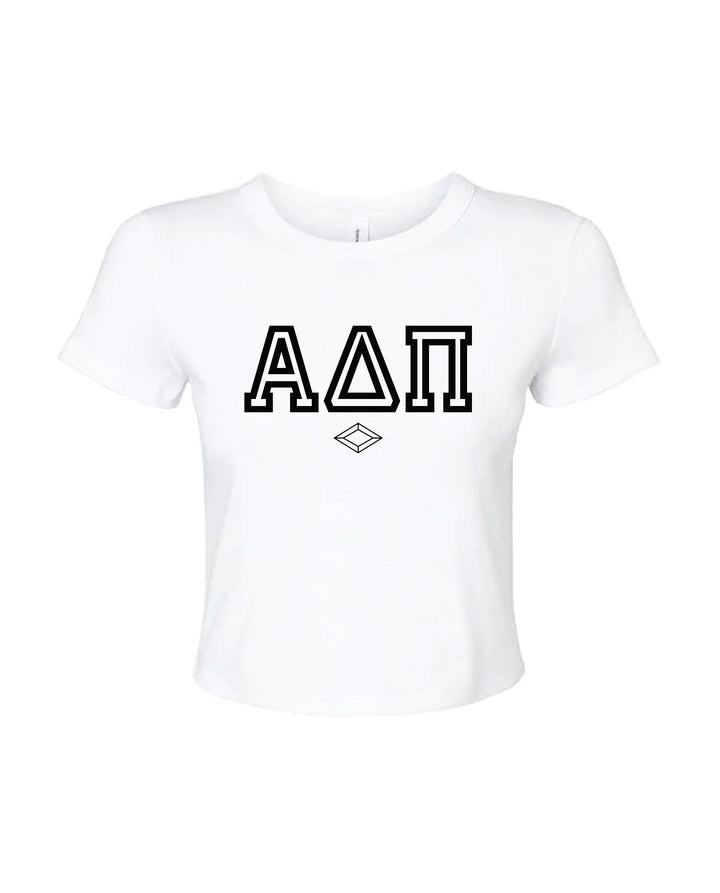 Greek Letters Outlined Sorority Baby Tee