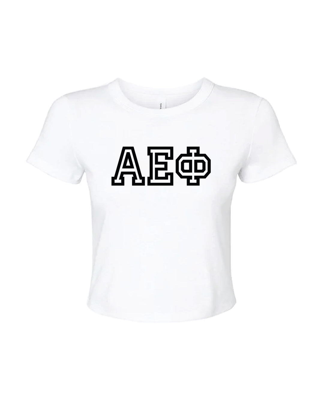 Greek Letters Outlined Sorority Baby Tee