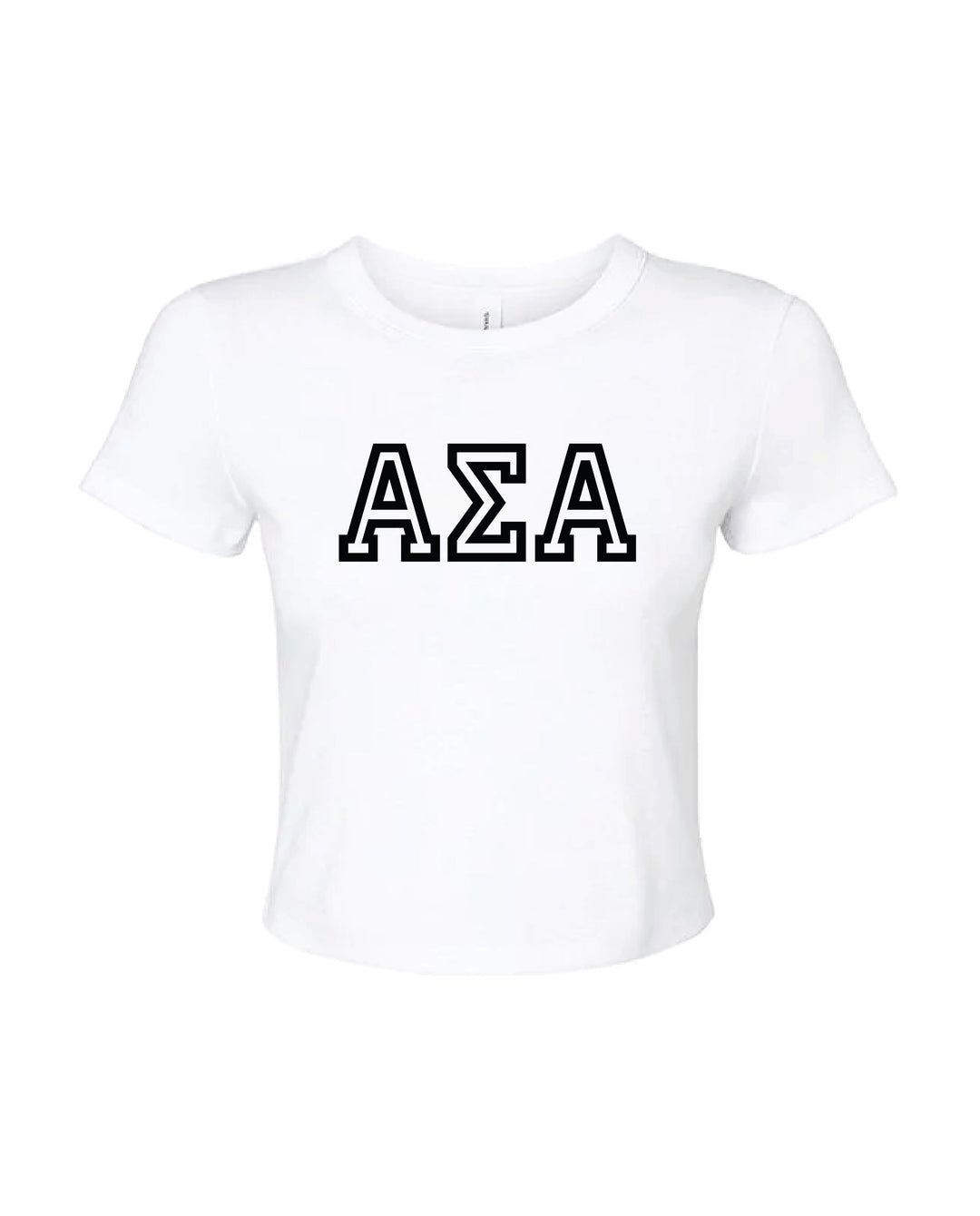 Greek Letters Outlined Sorority Baby Tee