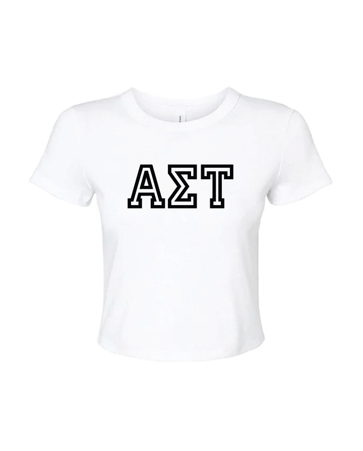 Greek Letters Outlined Sorority Baby Tee