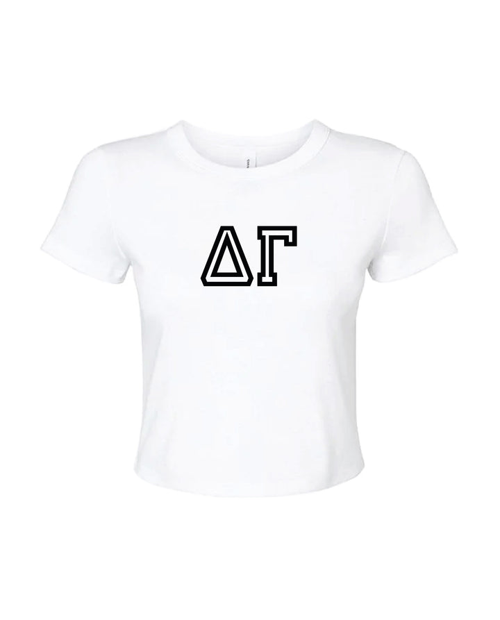 Greek Letters Outlined Sorority Baby Tee