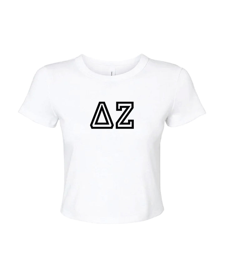 Greek Letters Outlined Sorority Baby Tee