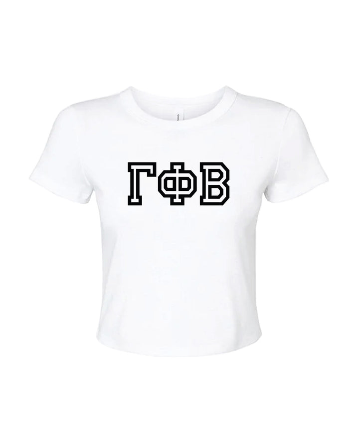 Greek Letters Outlined Sorority Baby Tee