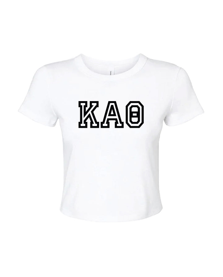 Greek Letters Outlined Sorority Baby Tee