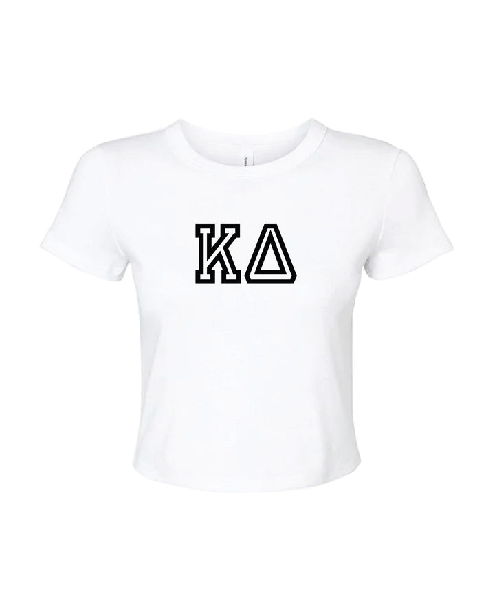 Greek Letters Outlined Sorority Baby Tee