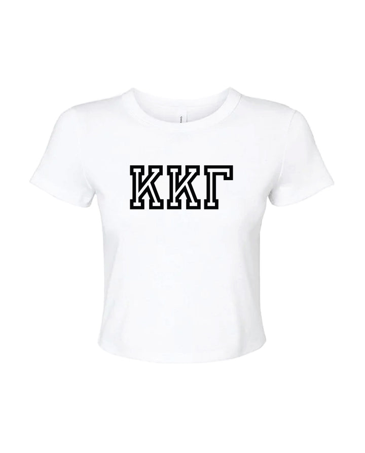 Greek Letters Outlined Sorority Baby Tee