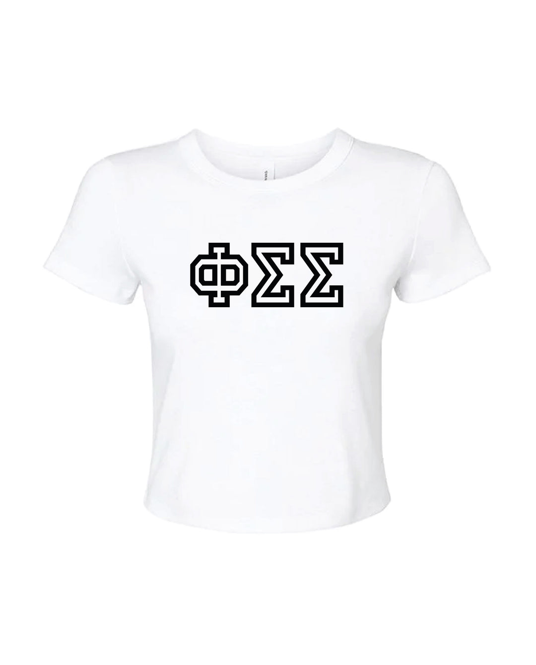 Greek Letters Outlined Sorority Baby Tee